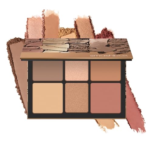 Smashbox The Cali Contour Palette | Six-Shade Contour Kit with Highlighter, Bronzer and Blush Powder for Face Contouring Makeup and Glow | Matte and Pearlescent Finishes, Light to Medium, 0.69 Ounce