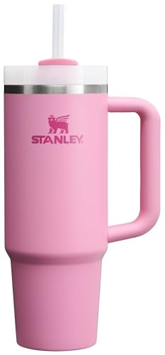 STANLEY Quencher H2.0 Flow State Tumbler, 30 oz, Peony | Handle and Straw | 3-Position Lid | Cup Holder Compatible for Travel | Insulated Stainless Steel Cup | BPA-Free