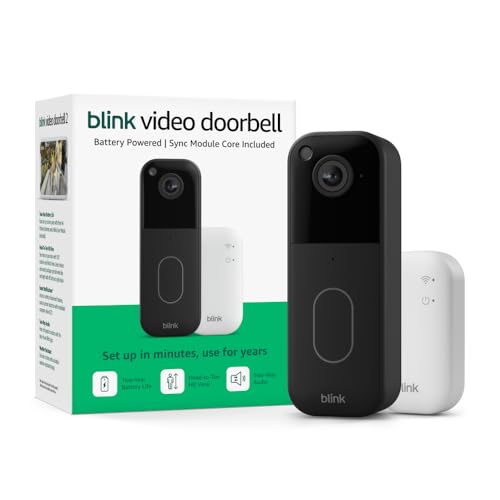 Blink Video Doorbell β Head-to-toe HD view, two-year battery life, and simple setup. Sync Module Core included β System (Black)
