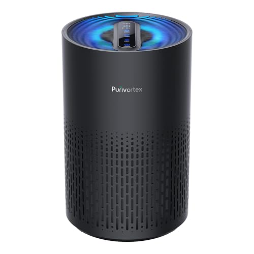 Purivortex Air Purifiers for Bedroom, Covers Up to 880 Sq Ft, PX500 Black