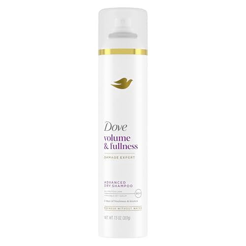 Dove Advanced Dry Shampoo Volume & Fullness Refresh For Flat Hair, 7.3 oz | 2 Days of Freshness and Bounce, Absorbs Oil Without Water, Refreshes Flat Hair, Adds Lightweight Volume and Fullness