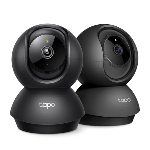 Tapo 2K Pan Tilt Security Camera for Baby Monitor, Dog Camera,C211(2-Pack)