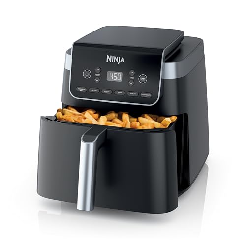 Ninja Air Fryer XL with MaxCrisp, 6.5 Qt, 6-in-1, Grey, AF181 | Max crisp, air fry, roast, bake, reheat, dehydrate, 1750W, 450F max, Fits 9 lbs wings