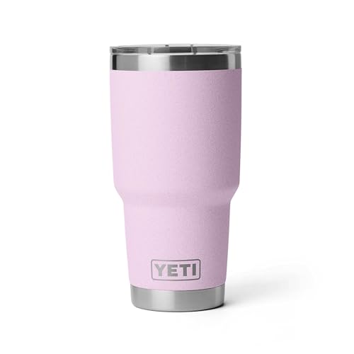 YETI Rambler 30 oz Tumbler, Stainless Steel, Vacuum Insulated with MagSlider Lid, Cherry Blossom