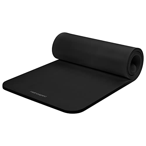 Retrospec Solana 1" Extra Thick Yoga Mat Non Slip Exercise Mat w/Strap