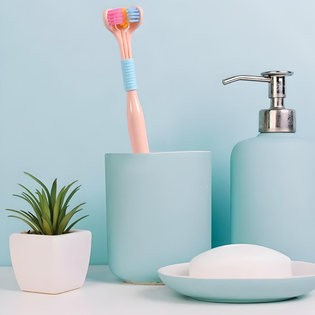 Yalina Triple-Sided Ultra-Fine Soft Bristle Toothbrush for Enhanced Oral Health