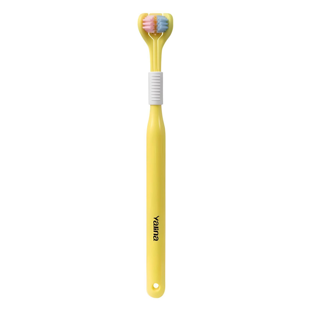 Yalina Triple-Sided Ultra-Fine Soft Bristle Toothbrush for Enhanced Oral Health
