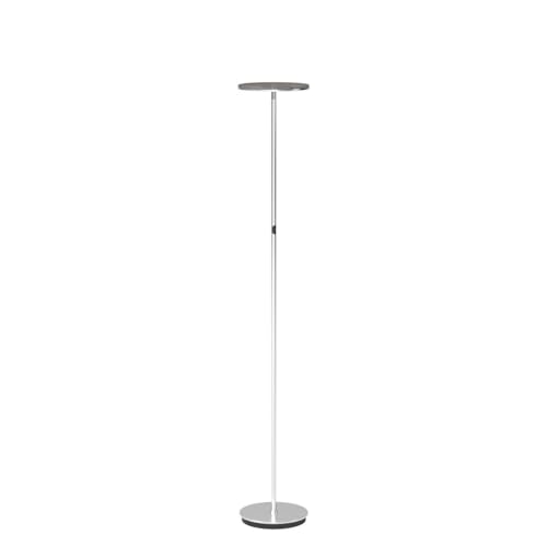 Brightech Sky Flux Dimmable LED Floor Lamp – Super Bright Floor Lamp for Living Room and Offices – Torchiere Standing Lamp with 3 Light Options, Tall Lamp for Bedroom Reading and More - White