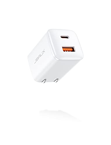 USB C Charger Block, JSAUX 20W Dual Port Fast Charger, for iPhone 16 Charger USB Type C PD & QC 3.0 Foldable Wall Plug Adapter for iPhone 16 15 14 13 12 Pro Max, Apple Watch, iPad Pro Air, Airpods