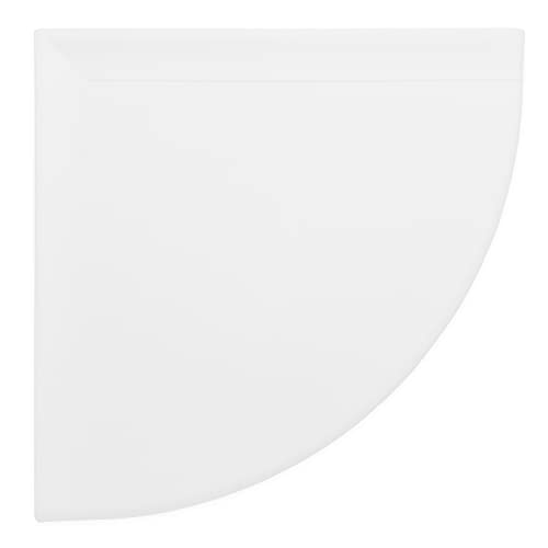 Questech Decor Corner Shower Shelf, Shower Shelf for Inside Shower Tiled Walls, Bathroom Shower Corner Storage, 9 Inch Corner Shelf Shower Caddy Classic Flatback, Bright White Matte