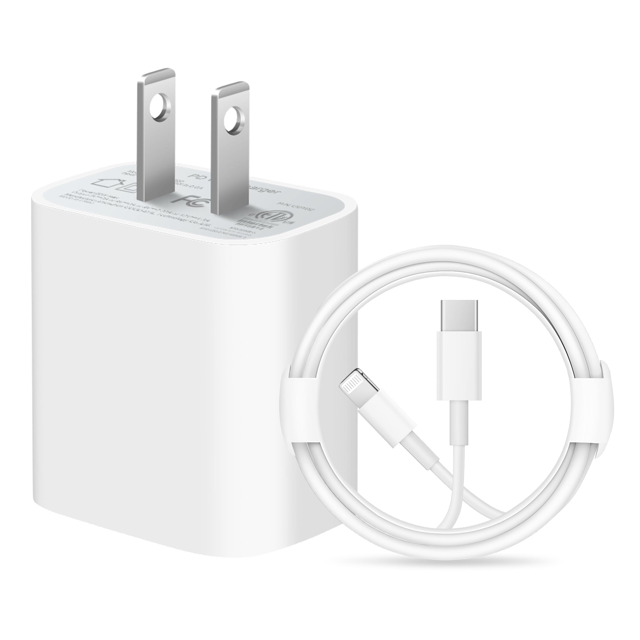 iPhone 14 11 12 13 Fast Charger-20W PD USB C Wall Charger with 6FT Fast Charging Cable Compatible iPhone 14/13/12/11/Pro/Pro Max/Mini/Xs Max/XR/X-White