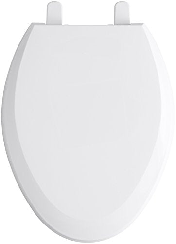 KOHLER K-4652-W2 Lustra Elongated Open-Front Toilet Seat, Earthen White