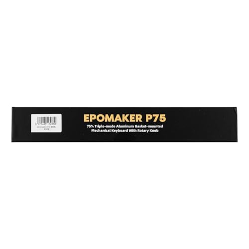 EPOMAKER P75 Wireless Aluminum Mechanical Keyboard, Bluetooth 5.0/2.4GHz/USB-C Hot Swappable Custom Keyboard, Gasket Structure Creamy Keyboard for PC/Tablet/PS/Xbox (Black, Wisteria Tactile Switch)