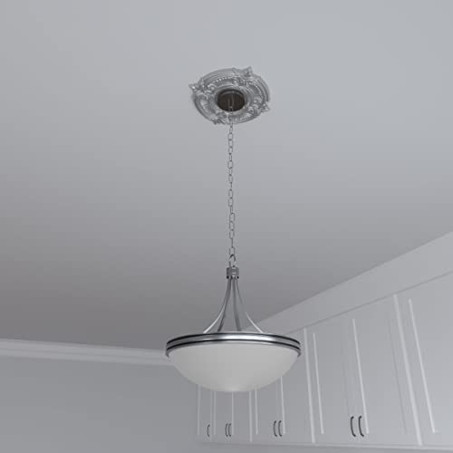 Ekena Millwork 13"OD x 3 1/2"ID x 3/4"P Attica Thermoformed PVC Ceiling Medallion (Fits Canopies up to 5"), Aged Dark Steel
