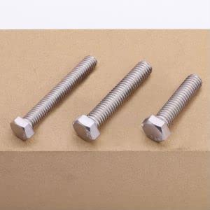3/8-16 x 3-1/2" Hex Head Bolt Screw (3/8" to 6" Available), 304 Stainless Steel 18/8, Hexagon Head Bolt Screw, Fully Threaded, Coarse Thread, 6 pcs