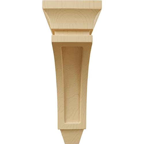 Ekena Millwork CORW03X06X08LURO Mini Lucan Wood Corbels, 2 3/4"W x 5 1/2"D x 8"H, Red Oak