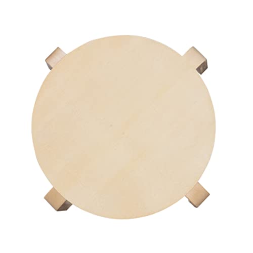 Jenna Natural Round 17.75" Stacking Stool, Set of 4 by Linon