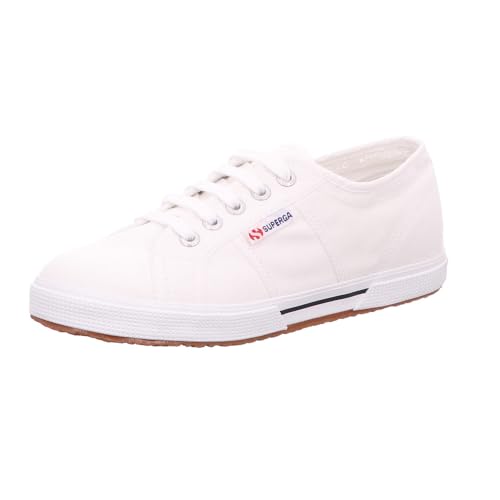 Superga Unisex Casual Low-Top Sneakers, White, 7 US Women