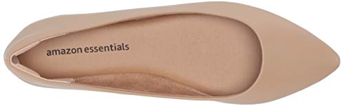 Amazon Essentials Women's Pointed-Toe Ballet Flat, Blush, 10