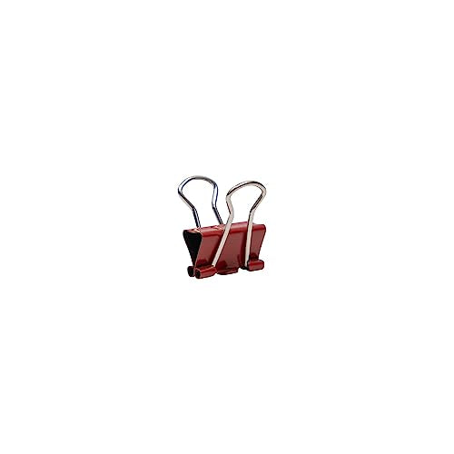 JAM PAPER Colorful Binder Clips - Large - 1 1/2 Inch (41 mm) - White Binderclips - 12/Pack