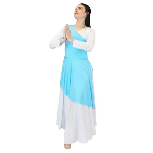 Danzcue Women’s Asymmetrical Dance Tunic Praise Dance Tunic for Women (White Dress Not Included), Scarlet, Large-X-Large