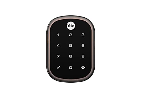 Yale | LiftMaster Smart Touchscreen Deadbolt with Keypad Lever (Satin Nickel) & myQ Chamberlain Smart Garage Door Hub, Bundle