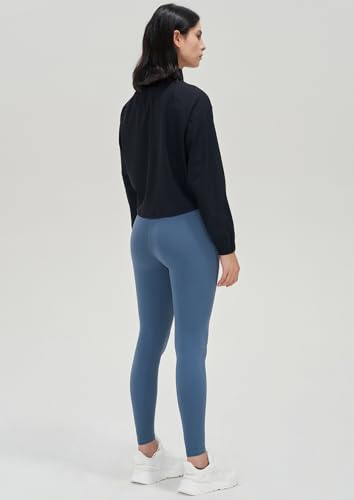 UANEO Womens Athletic Cropped Jacket Zip Up Long Sleeve Workout Tops Gym Yoga Running Sports Shirts Jackets(Black-XS)