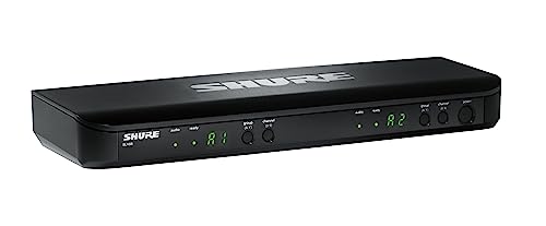 Shure BLX188/CVL UHF Wireless Microphone System - Perfect for Interviews, Presentations, Theater - 14-Hour Battery Life, 300 ft Range | Includes (2) Lavalier Mics, Dual Channel Receiver | H8 Band