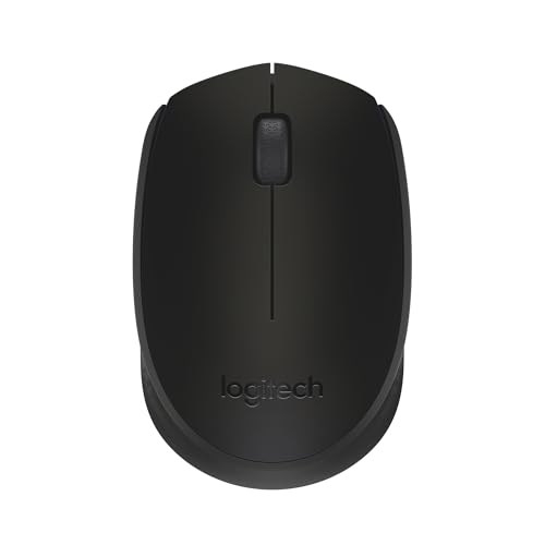 Logitech M170 Wireless Mouse for PC, Mac, Laptop, 2.4 GHz with USB Mini Receiver, Optical Tracking, 12-Months Battery Life, Ambidextrous - Black