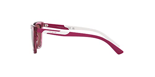 Vogue Eyewear VJ2020 Cat Eye Sunglasses, Transparent Purple/Dark Violet, 48 mm