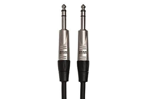 Hosa HSS-020 Pro Balanced Interconnect, REAN 1/4 Inches TRS to Same, 20 Feet