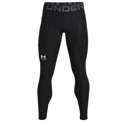 Under Armour Men's HeatGear Armour Leggings , Black (001)/Pitch Gray, X-Large