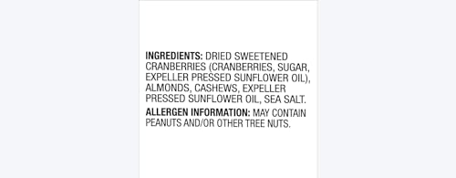 Orchard Valley Harvest Cranberry Almond Cashew Trail Mix, 1 Ounce Bags (Pack of 15), Cranberries, Almonds, and Cashews, Non-GMO, No Artificial Ingredients