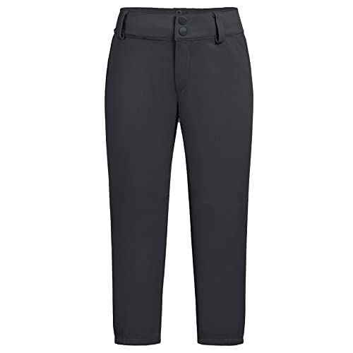 QBK 2T-13Years Girls' Softball Pants Kids' Youth Boys' Baseball Practice Pant Toddler tee Ball Pants(Black,3T)