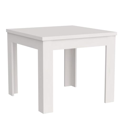 Mobili Fiver, Square extendable Dining Table, Eldorado, 35.4(70.9) x35.4 in, White Ash, for 4-8 People, Expandable Dining Table for Kitchen, Italian Furniture