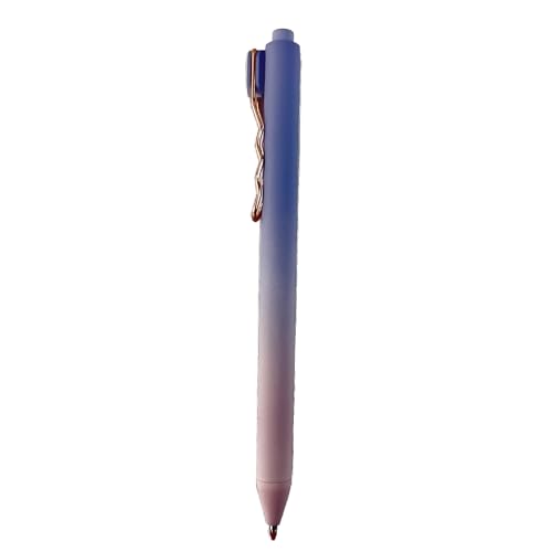 Fengtaiyuan LanLvZi05P18, Stylish Gradient Color Pen, Black Ink, 0.5mm Extra Fine, Gel Ink Rollerball Pens, Writting Smooth, Rubber Spray (LanLvZi05P18)