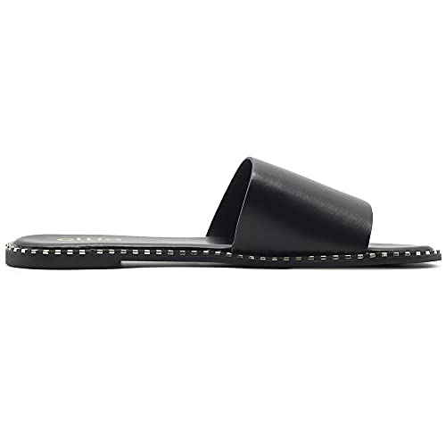 Ollio Women's Shoes Simple Comfort Slide Sandals S130 (6 B(M) US, Black)