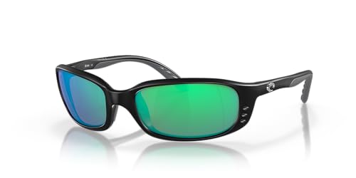 Costa Del Mar Mens Brine Oval Sunglasses, Tortoise/Grey Blue Mirrored Polarized-580P, 59 mm
