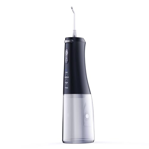 Onlyone Water Dental Flosser Pick for Teeth, 300ML Portable Oral Irrigator, Rechargeable Travel Irrigation Cleaner, Professional Electric Flossing Cleaning Picks for Teeth Cleaning,IPX7 Waterproof