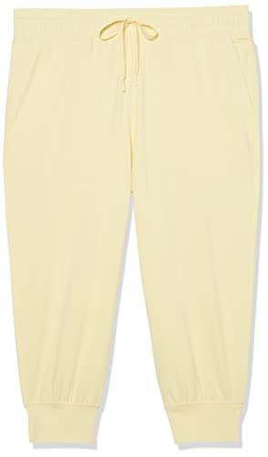 Amazon Essentials Women's Brushed Tech Stretch Crop Jogger Pant (Available in Plus Size), Grey Space Dye, X-Small