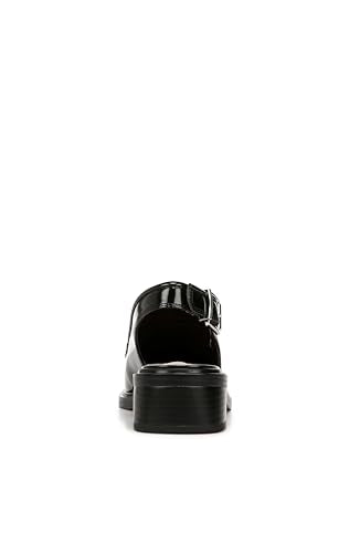 Franco Sarto Womens Giada Slingback Loafer Black Gloss 10 M