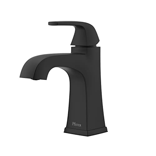 Pfister Bellance Bathroom Sink Faucet, Single Handle, Single Hole or 3-Hole, Matte Black Finish, LF042BLLB