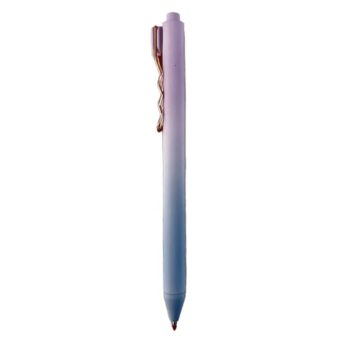 Fengtaiyuan LanLvZi05P18, Stylish Gradient Color Pen, Black Ink, 0.5mm Extra Fine, Gel Ink Rollerball Pens, Writting Smooth, Rubber Spray (LanLvZi05P18)