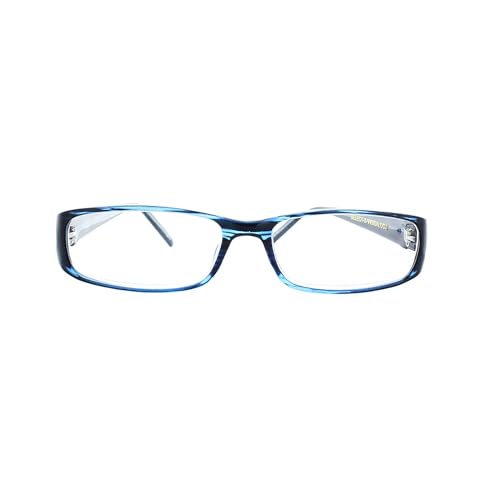 SAV Eyewear Women's Victoria Klein 7021 Blue Rectangular Reading Glasses, 27 mm + 1.25