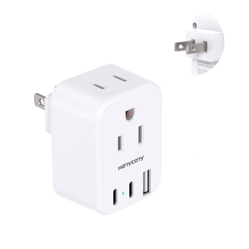 US to Japan Plug Adapter, Japan Power Travel Adpter with 2 Outlets 3 USB Ports(2 USB C), Type A Plug Adapter for Amercian USA to Japanese China Canada Mexico Philippines Peru