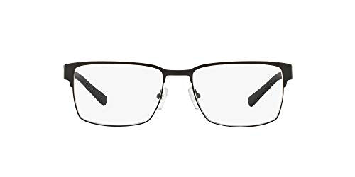 A|X ARMANI EXCHANGE Men's AX1019 Square Prescription Eyeglass Frames, Matte Black/Demo Lens, 54 mm