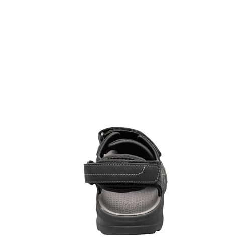 Nunn Bush Men's Huck Sport Closed Toe Fisherman Sandal for Walking, Beach and Outdoor, Charcoal, 12 Wide