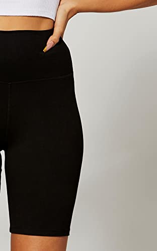 Conceited Biker Shorts Women - Soft - High Waist Tummy Control - Essential - Regular and Plus Size - Off White - Small - Medium