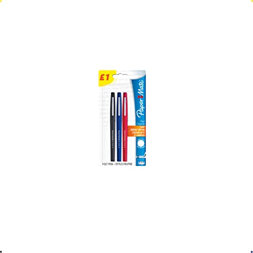 Paper Mate Flair Felt Tip Pens | Medium Point (0.7 mm) Writing Pens | Black Pens | For Writing, Drawing & Sketching | 5 Count