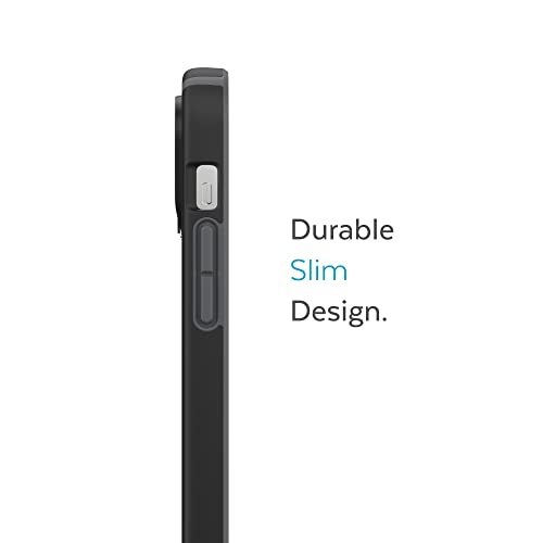 Speck iPhone 14 Pro Case - Built for MagSafe, Slim with Drop Protection, Scratch Resistant - Soft Touch - Dual Layer, Black, Slate Grey, CandyShell Pro
